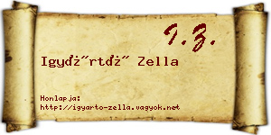 Igyártó Zella névjegykártya